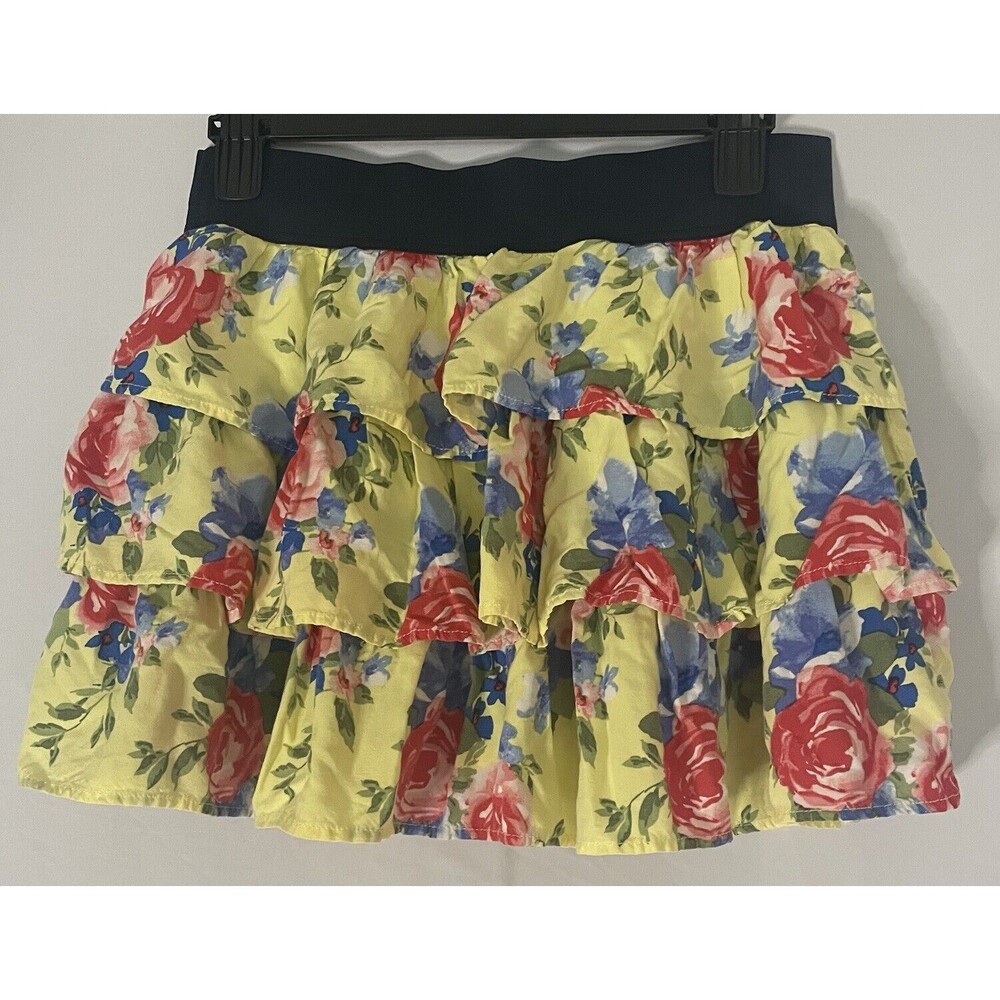 Abercrombie & Fitch Layered Ditsy Floral Mini Skirt Size Medium Summer Boho Chic
